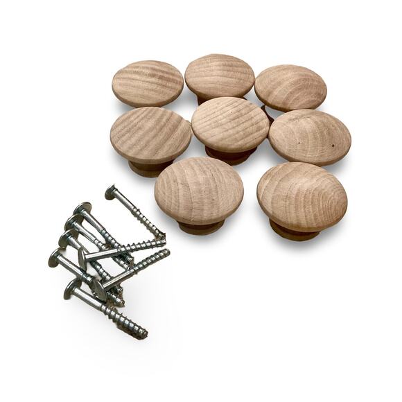 NWOT Liberty 1.5" Wood Round Knobs, White Birch - Picture 1 of 6
